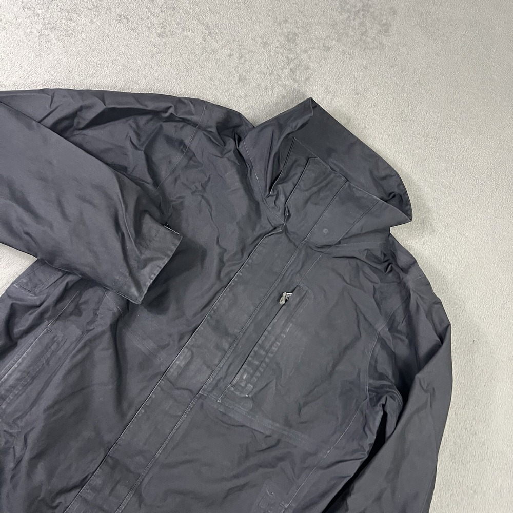 Patagonia Womens H2No RECCO Jacket Sz Large Black Missing Hoody